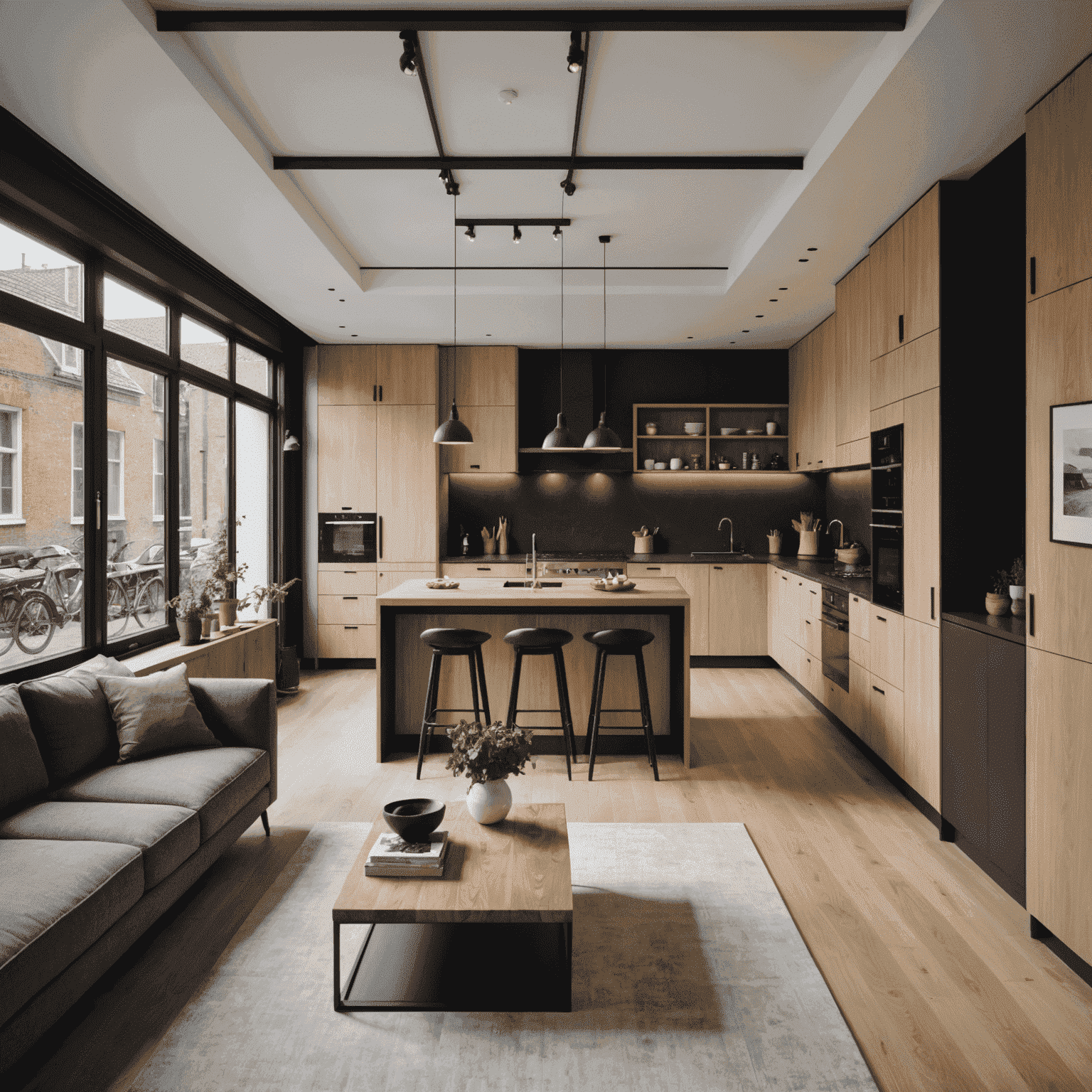 Interieur van een gerenoveerd grachtenpand met behouden originele elementen en moderne toevoegingen